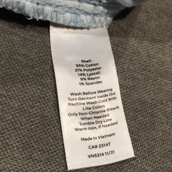 Talbots women Straight Leg Crop Jean At Waits Size 14 Baby BluebColor - Picture 10 of 10